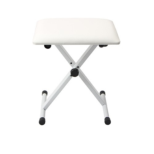 Maestro WHITE Height Adjustable Padded Piano Keyboard Bench