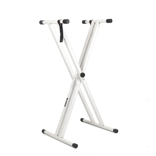 Maestro X-Frame White Keyboard Double Brace Stand