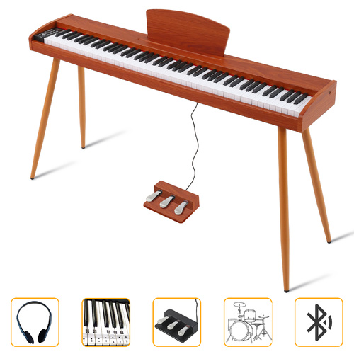 Maestro MDP210LW Contemporary 88-Key Weighted Hammer Action Digital Piano (Light Wood) w/ Iron Legs And 3 Pedals