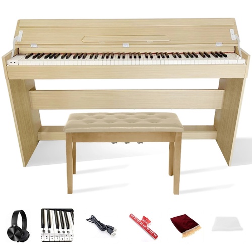 Maestro MDP550 88-Key Hammer Action Digital Piano (Ash) w/ Folding Lid & Bluetooth (Incl Bench)