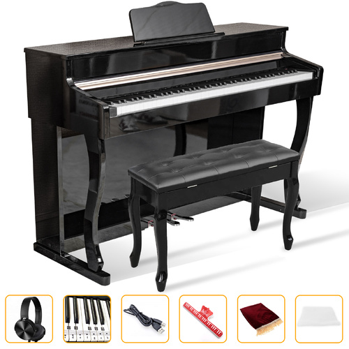 Maestro MDP700 Grande Digital Piano w/ 88 Hammer Action Keys, Sliding Lid & Bluetooth (Polished Black) - bench sold separately
